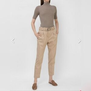 NWT Brunello Cucinelli linen blend pants paper bag pants size 4